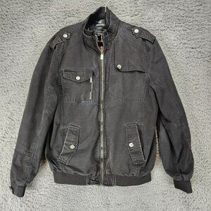 Wantdo Jacket Mens Large Black Long Sleeve Full Zip Bomber